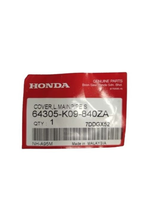 COVER,L MAIN PIPE SIDE *NH-A95M* SWORD SILVER METALLIC (WAVE 110S) - DRUM BRAKE