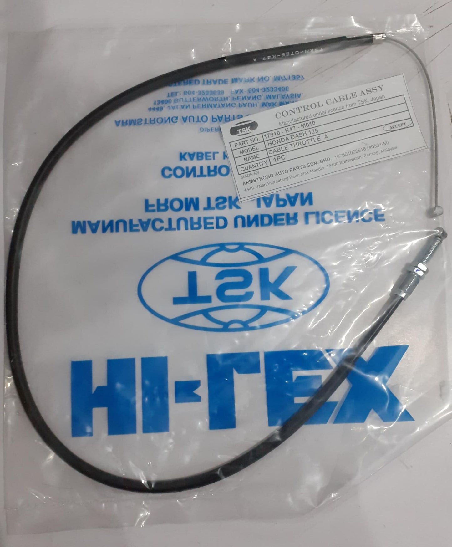 DASH125-THROTTLE CABLE A