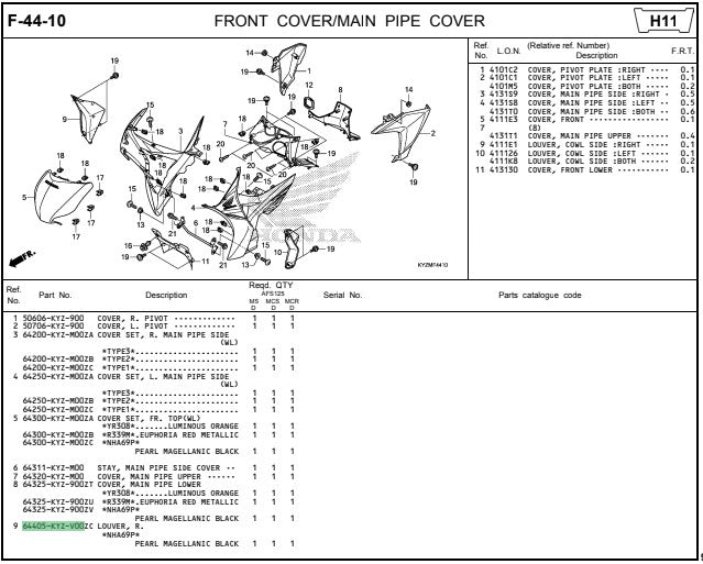LOUVER,R & L *R-356C* FUTURE FI