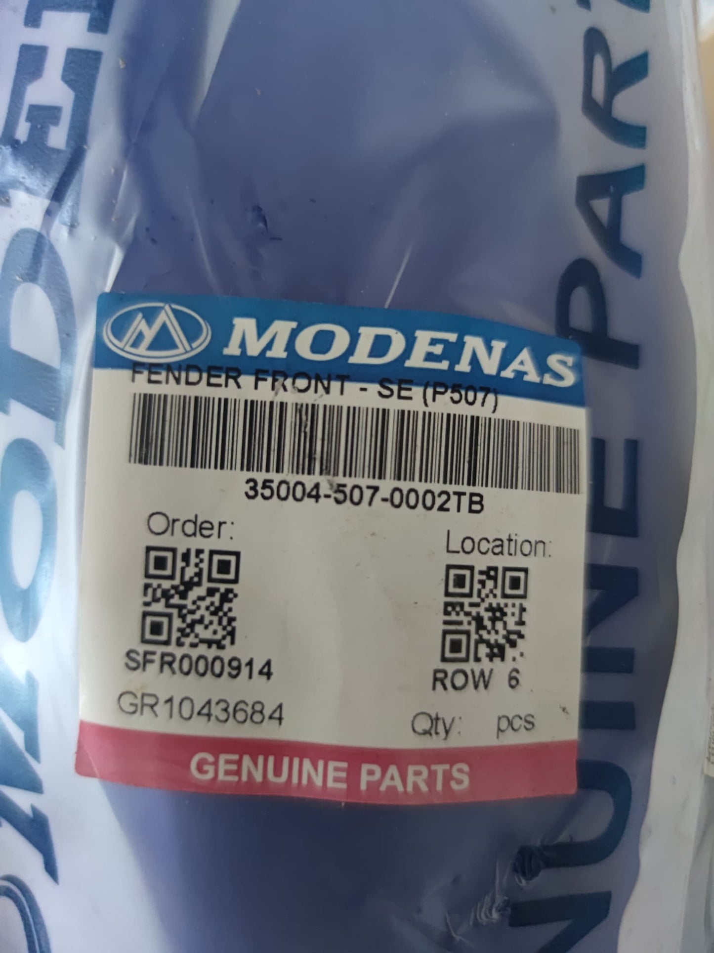 35004-507-0002TB-FENDER FRONT - SE (P507)