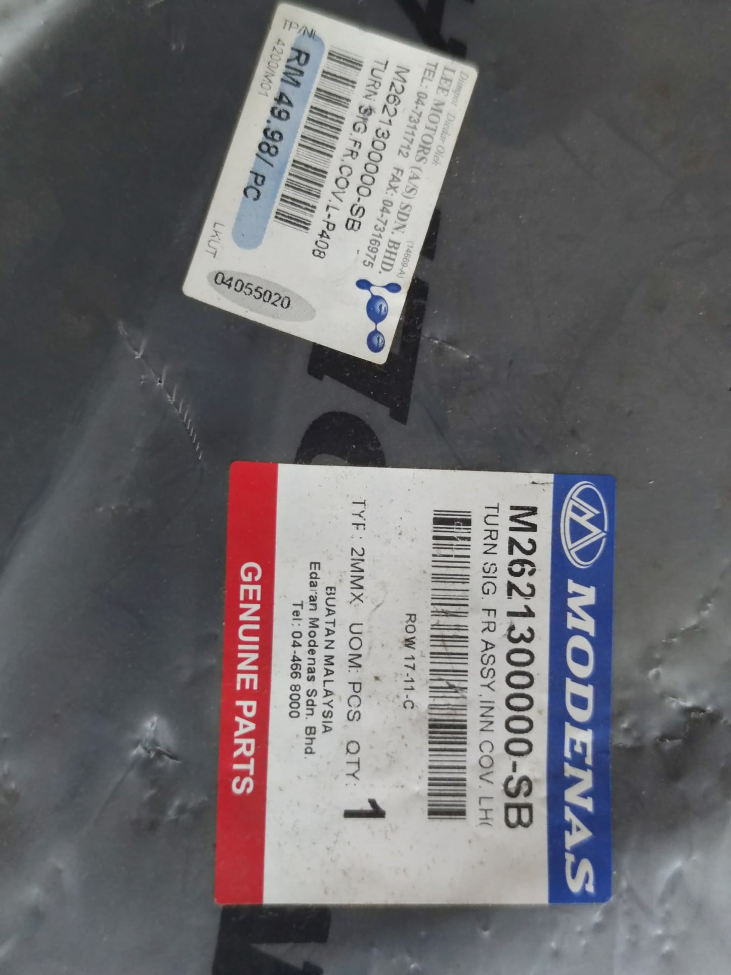 TURN SIG. FR ASSY,INN COV. LH(P408) - SOLID BLACK