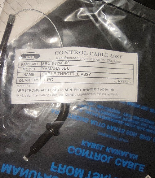 5BU-F6260-00-TSK-Y125Z THROTTLE CBL