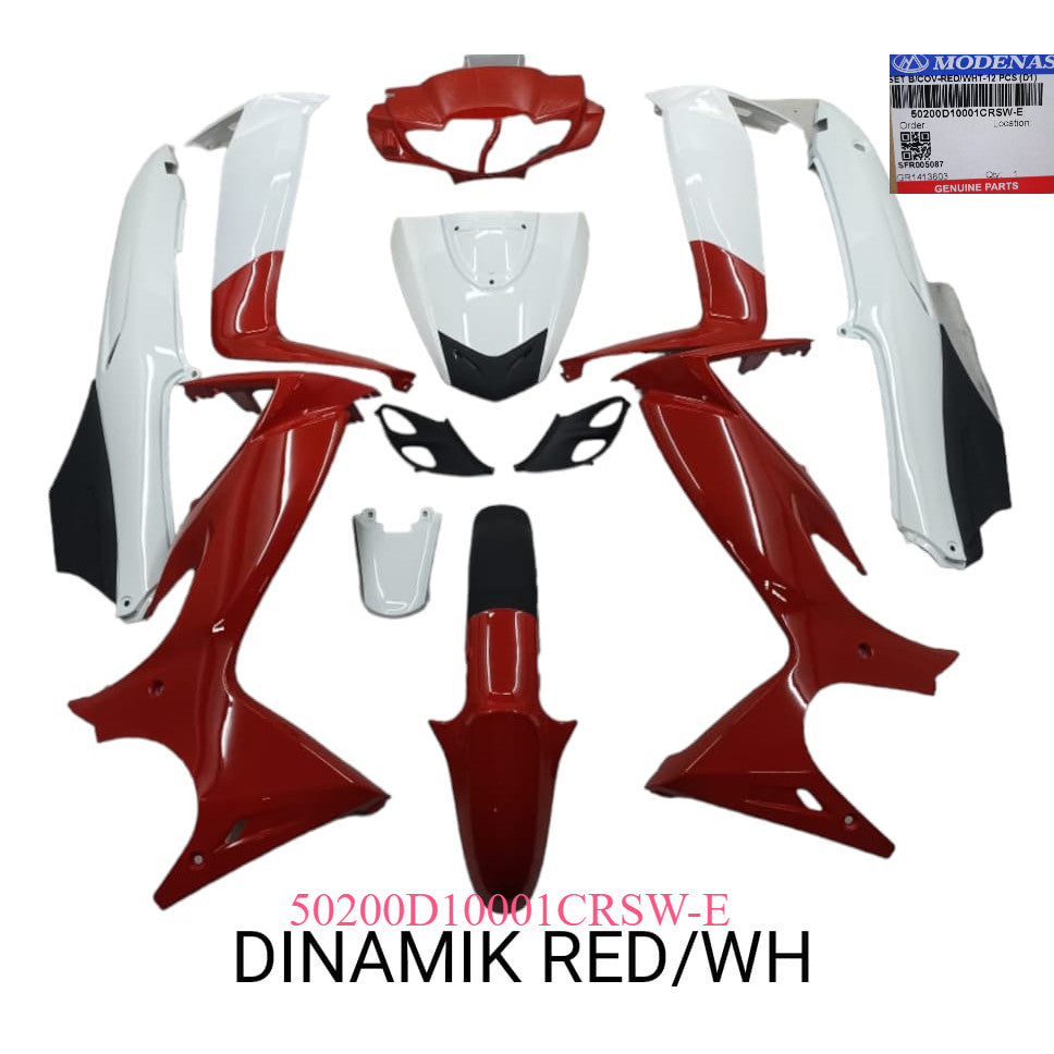 SET B/COV-RED/WHT-12 PCS (D1)