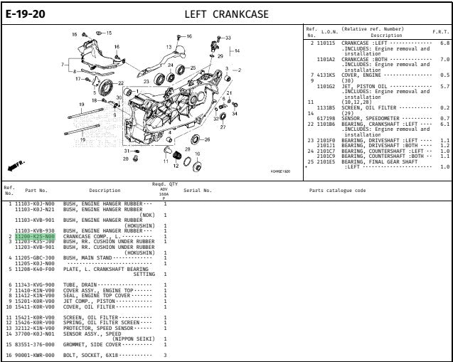CRANKCASE COMP,L
