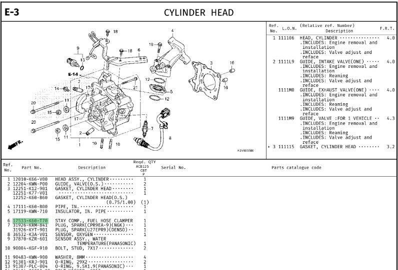 STAY COMP,FUEL HOSE CLAMPER