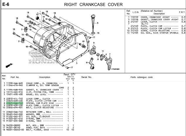 SPRING,CAM PLATE SIDE-DREAM 110