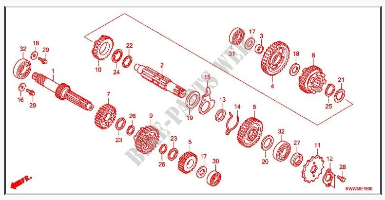 GEAR,C-3 25T-WAVE110