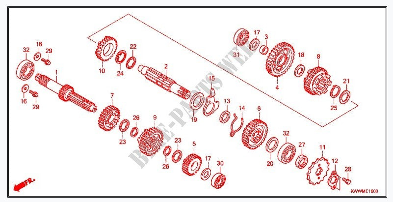 GEAR,MAINSHAFT FOURTH (24T) WAVE110