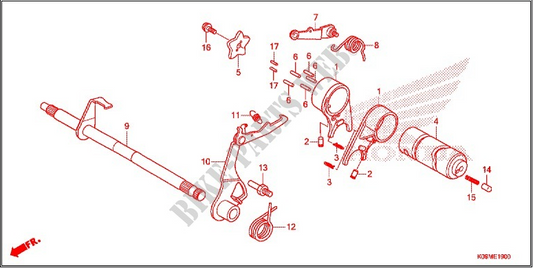 ARM COMP,SHIFT DRUM STOPPER-KZVP