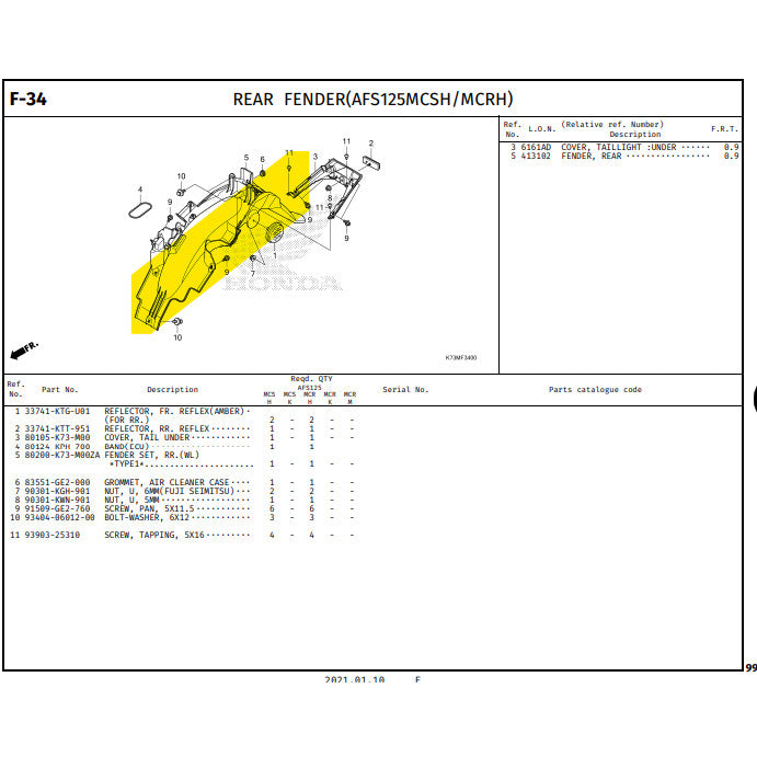 FENDER SET,RR(WL) FUTURE FI