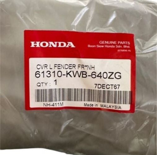 COVER,L FR FENDER *NH-411M* WAVE DASH V1