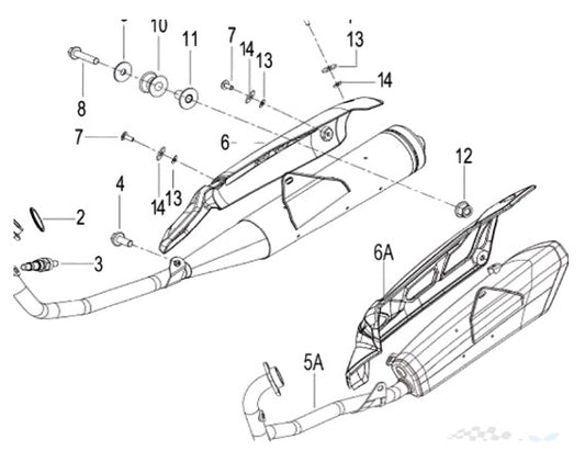 MUFFLER ASSY.WITH CATALYZER:42×110-300-RFS150i