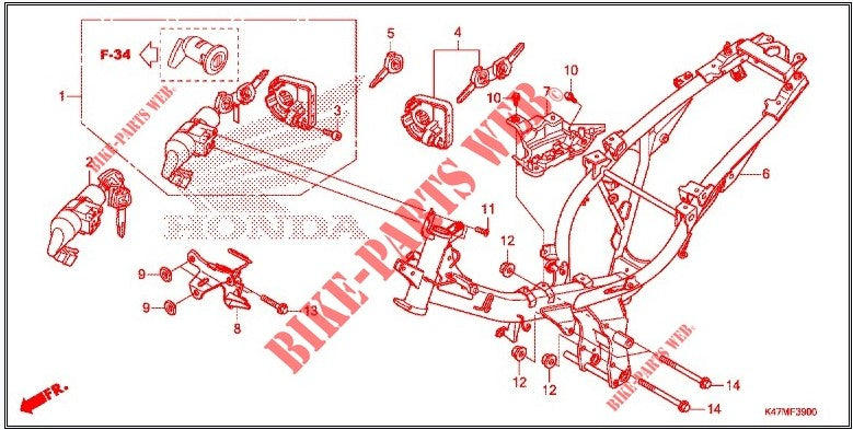 BODY COMP,FRAME-DASH125 V1-2 (CSF)