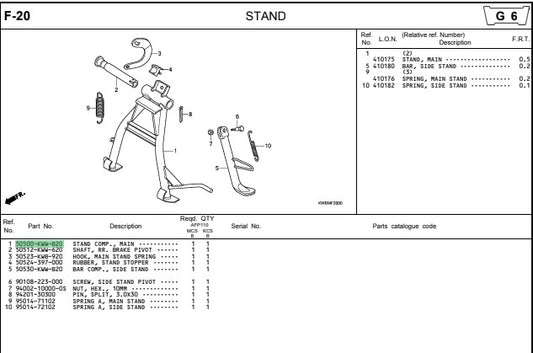 STAND COMP,MAIN-WAVE110