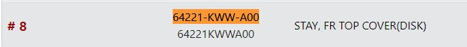 STAY,FR TOP COVER (DISK) WAVE110