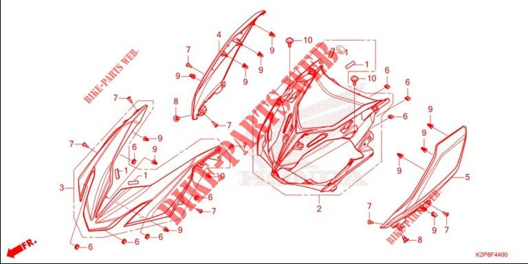 COVER ASSY., FR. TOP-RS-X