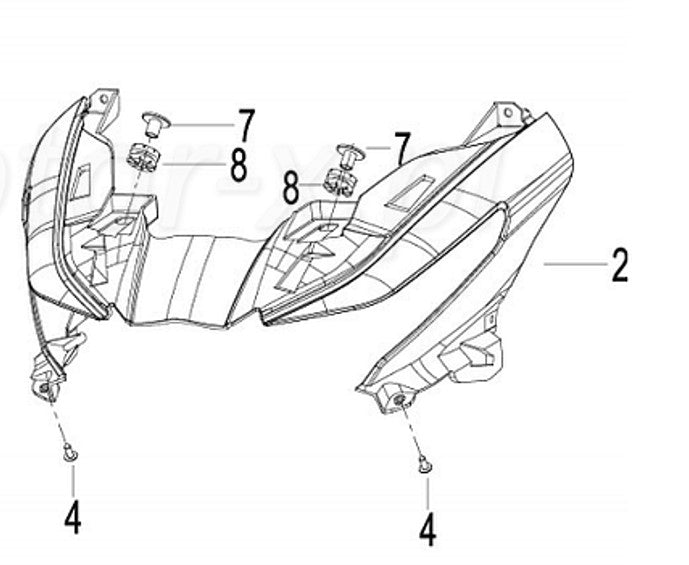 FRONT FACEPLATE BOTTOM BOARD,BLACK B1,WITHOUT STICKER - NEW DESIGN-RFS150i