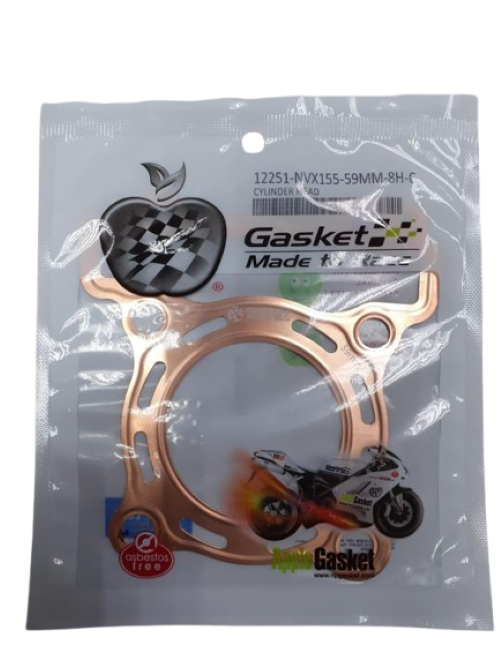 12251-NVX155/Y16-58MM-8H-C HEAD GASKET-RACING-COPPER-8 HOLES (NVX155/Y16ZR/NMAX/YZF-R15)