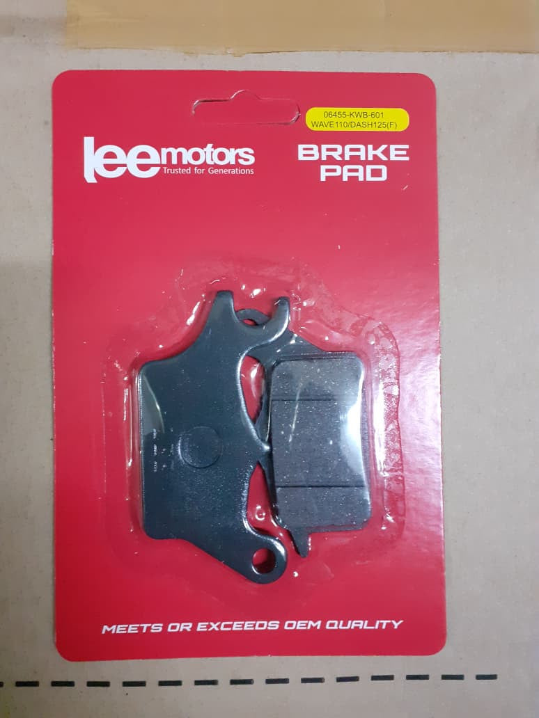 06455-KWB-601-LEE PAD SET,FRONT - WAVE110/DASH125 (F)
