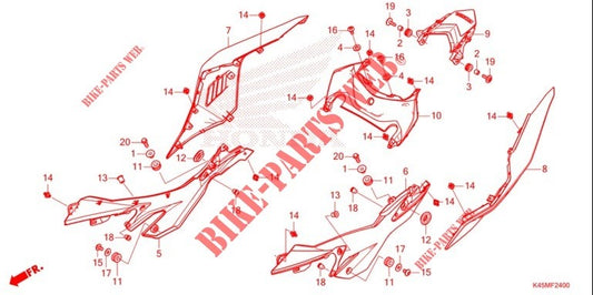 SET ILLUS.,R.REAR R SEAT-CBR150R