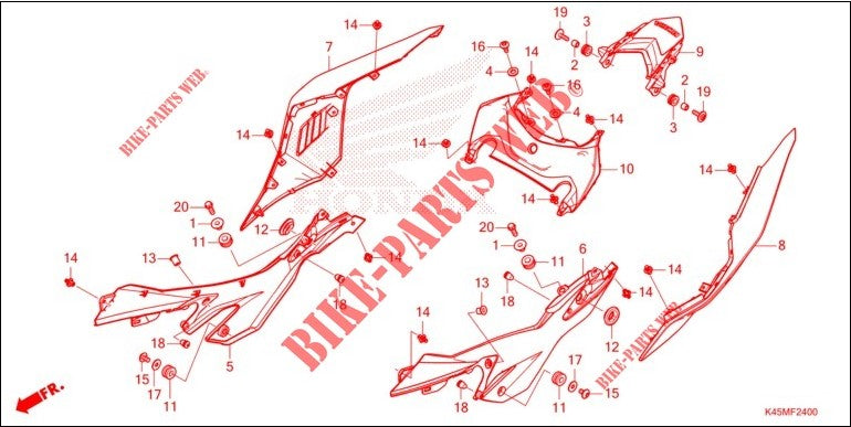 SET ILLUS.,L.REAR R SEAT-CBR150R