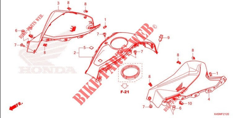 COVER SET,L FUEL TANK-CBR150R