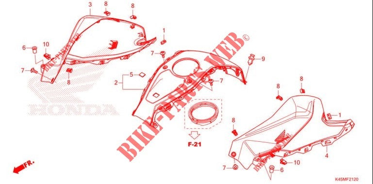 COVER SET,L FUEL TANK-CBR150R