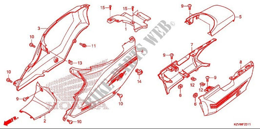 COVER,R & L RR BODY-WAVE DASH V1