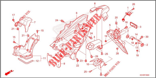 BRACKET,NUMBER PLATE-VARIO V1-2