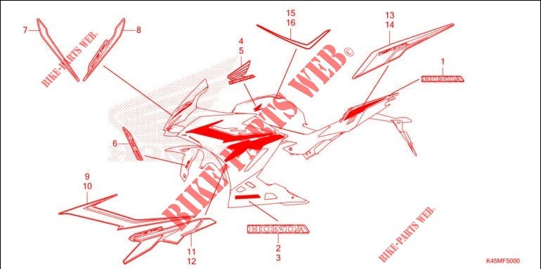 STRIPE A,R MIDDLE COWLING-CBR150R