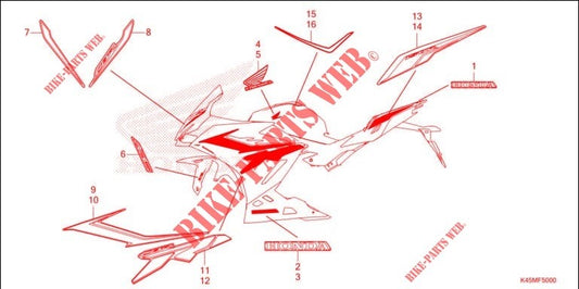 STRIPE A,R MIDDLE COWLING-CBR150R