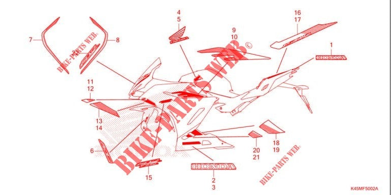 STRIPE A,R MIDDLE COWLING-CBR150R