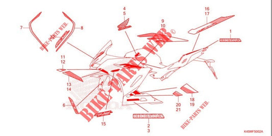 STRIPE A,R MIDDLE COWLING-CBR150R