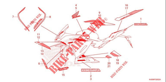 STRIPE B,L MIDDLE COWLING-CBR150R