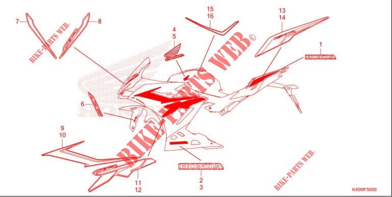 STRIPE B,L MIDDLE COWLING-CBR150R