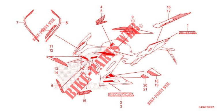 STRIPE B,L MIDDLE COWLING-CBR150R