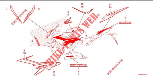 STRIPE L, FUEL TANK-CBR150R
