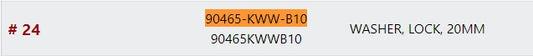 WASHER,LOCK,20MM-WAVE110