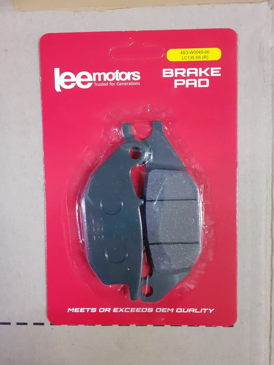 PAD SET, REAR - LC135 5S