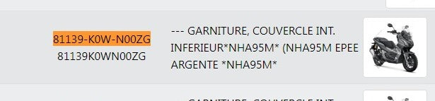 GARNISH LOWER INNER COVER