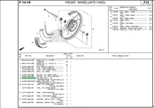 HUB SUB ASSY,FR-ALPHA V1-4