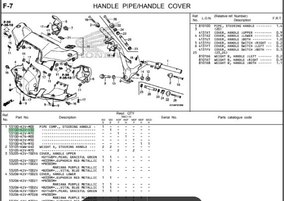 PIPE COMP,STEERING-DREAM 110-E