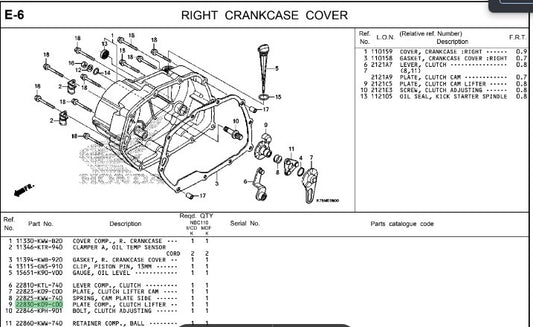 PLATE COMP,CLUTCH LIFTER-DREAM 110