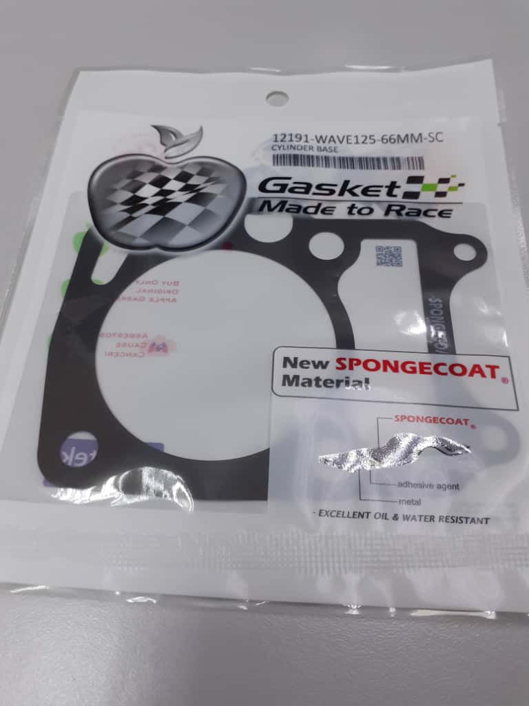 12191-WAVE125-66MM-SC BLOCK GASKET-POLY BAG