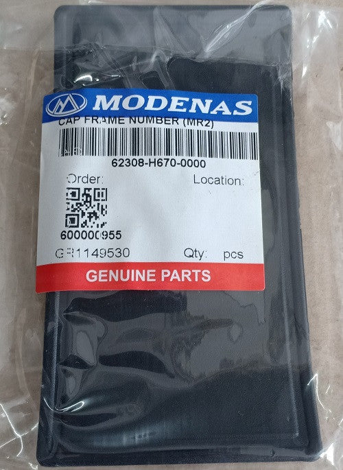 62308-H670-0000-CAP FRAME NUMBER (MR2)