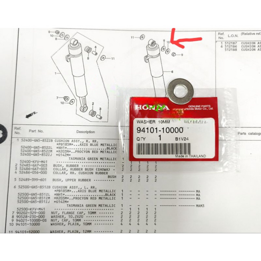 WASHER PLAIN 10MM-EX5 DREAM