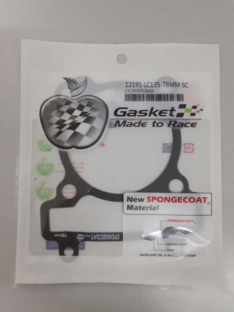 12191-LC135-78MM-SC (BLOCK GASKET V PRO-POLY BAG)
