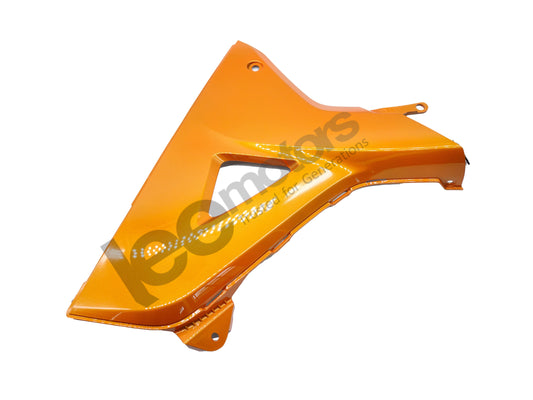 COVER,R MAIN PIPE SIDE *YR-319M* CORAL ORANGE METALLIC (WAVE 110 DX) - DISK BRAKE