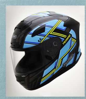 XDOT FULL FACE HELMET- TEMPO LIGHT BLUE