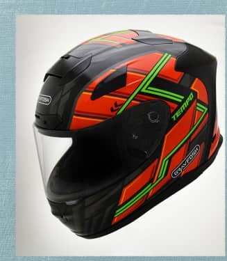 XDOT FULL FACE HELMET- TEMPO RED